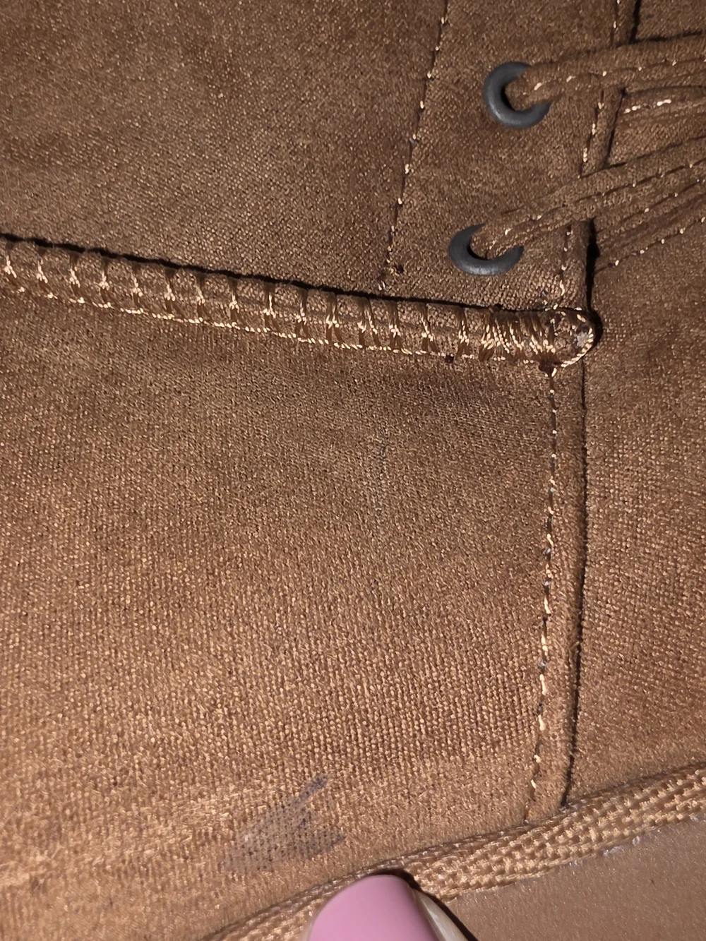 Rampage Ram-Perie micro suede boots featuring a distinct lace-up back design